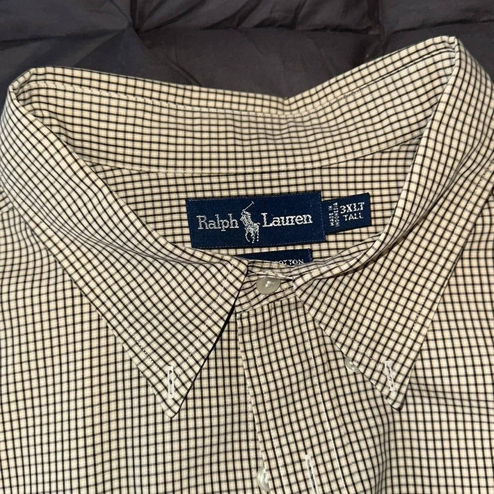 Big and Tall Ralph Lauren Polo - Classic Button Down Shirt. - Picture 3 of 5